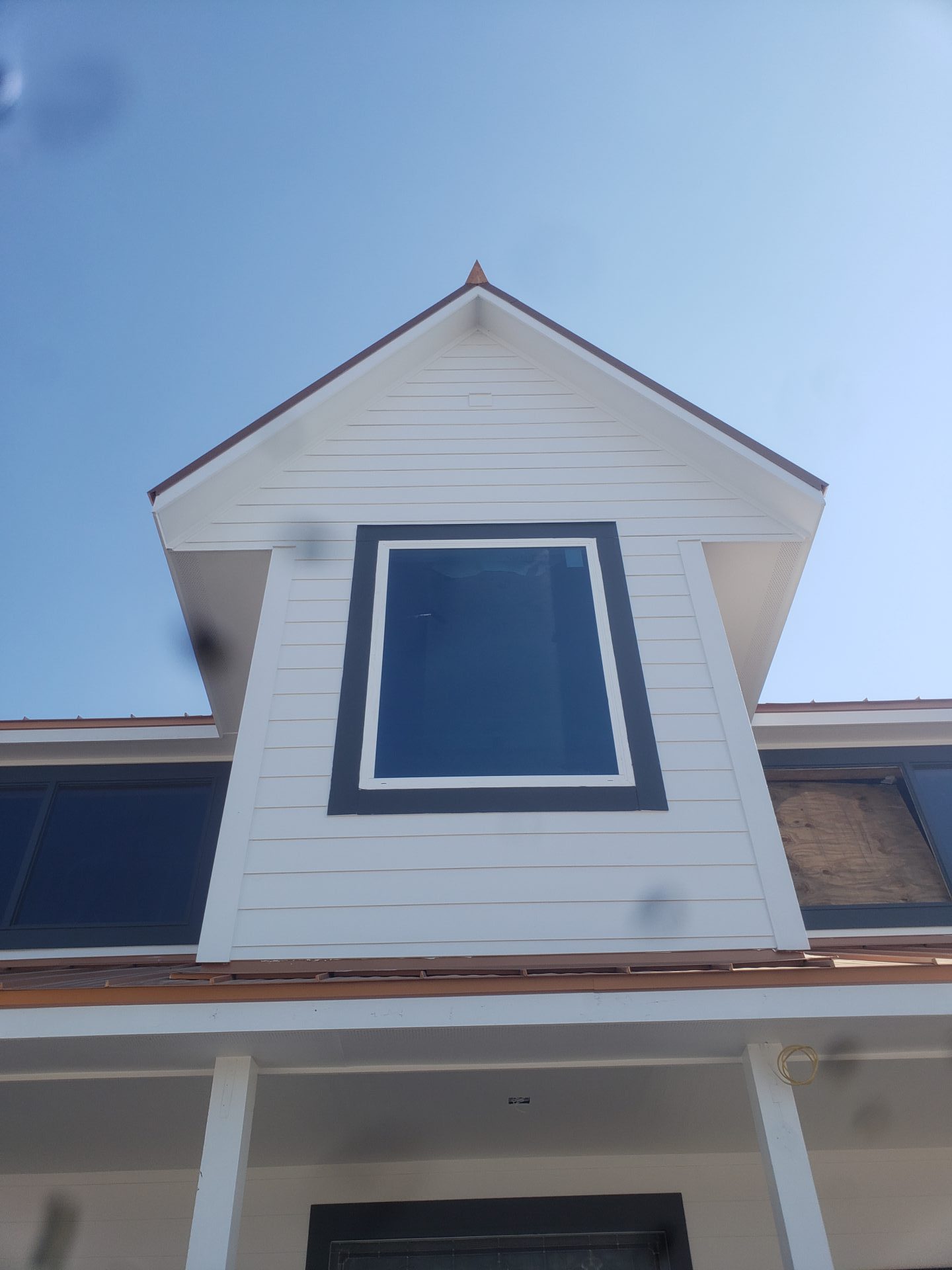 Front Window of Storm Damaged Home Rebuilt Front Window of Storm Damaged Home Rebuilt