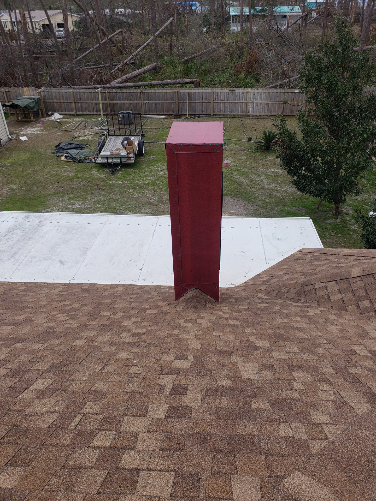 custom chimney for shingle roof