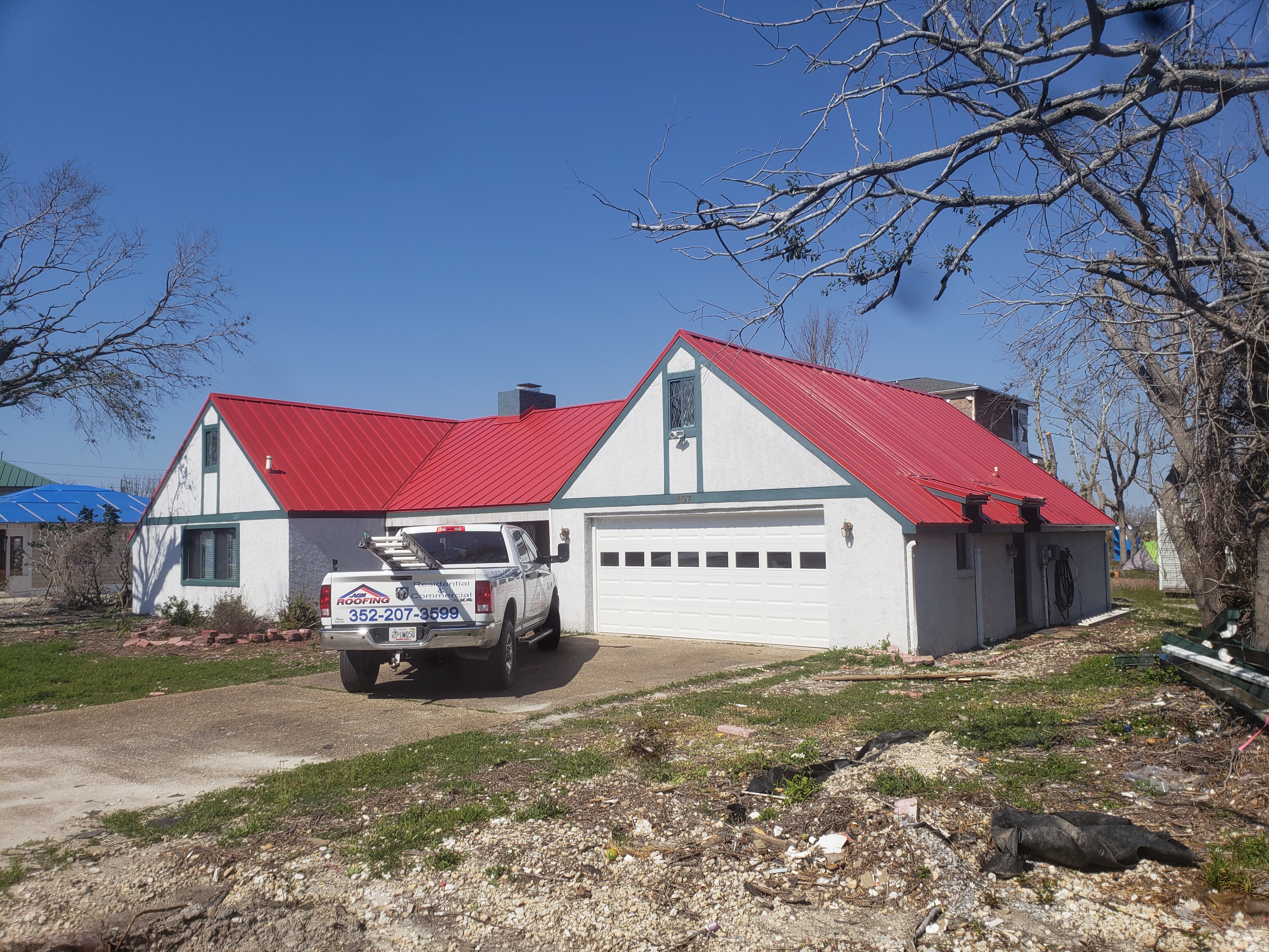 Red Metal Roof Finished Project